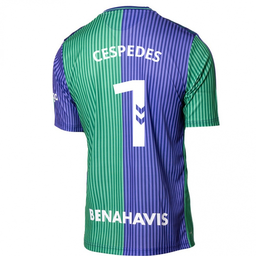 レディースフットボールアンドレス・セスペデス・ルビオ#1緑青アウェイシャツ2023/24ジャージーユニフォーム