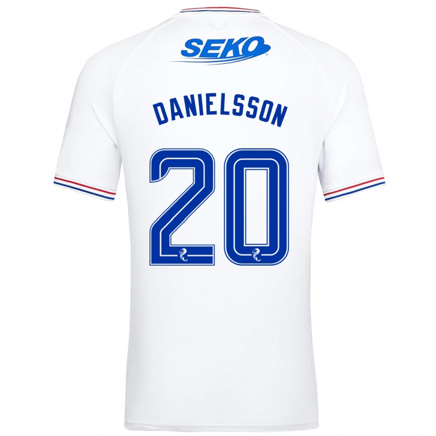 レディースフットボールジェニー・ダニエルソン#20白アウェイシャツ2023/24ジャージーユニフォーム