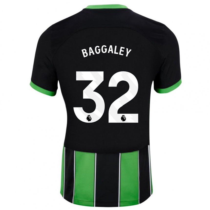 レディースフットボールソフィー・バガリー#32ブラックグリーンアウェイシャツ2023/24ジャージーユニフォーム