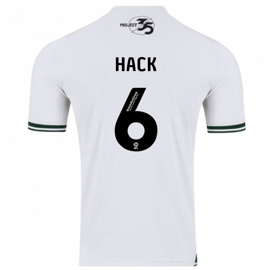 レディースフットボールルーシー・ハック#6白アウェイシャツ2023/24ジャージーユニフォーム