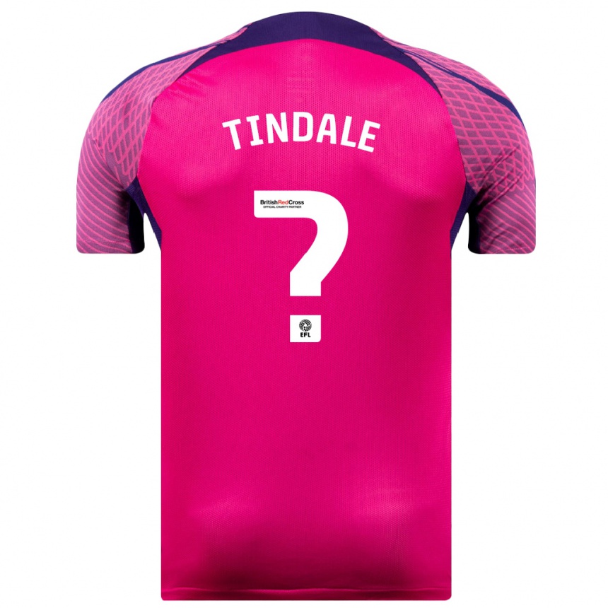 レディースフットボールチャーリー・ティンデール#0紫アウェイシャツ 