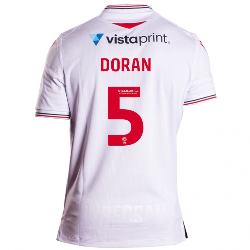 レディースフットボールルイシャ・ドーラン#5白アウェイシャツ2023/24ジャージーユニフォーム