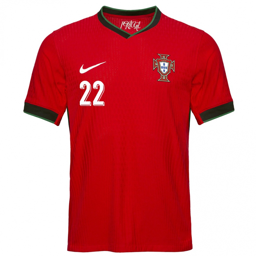 キッズフットボールポルトガルディオゴ・コスタ#22赤ホームシャツ24-26ジャージーユニフォーム