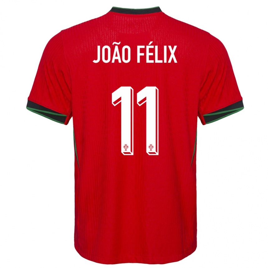 キッズフットボールポルトガルジョアン・フェリックス#11赤ホームシャツ24-26ジャージーユニフォーム
