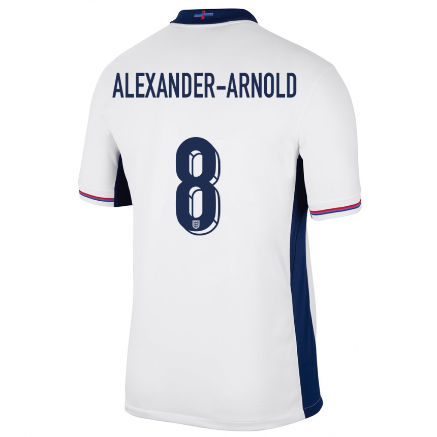 キッズフットボールイングランドトレント・アレクサンダー＝アーノルド #8白ホームシャツ24-26ジャージーユニフォーム