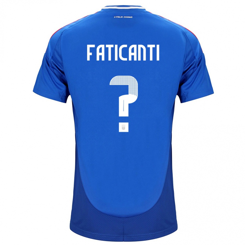 キッズフットボールイタリアGiacomo Faticanti#0青ホームシャツ24-26ジャージーユニフォーム