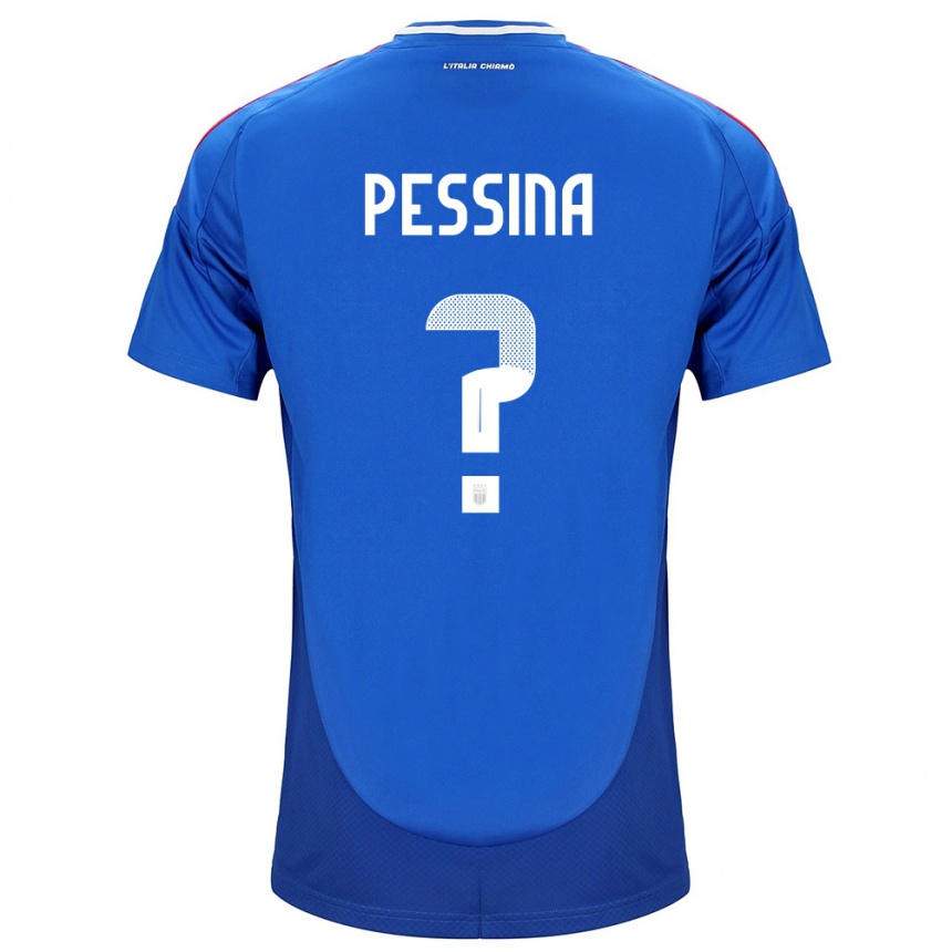 キッズフットボールイタリアMassimo Pessina#0青ホームシャツ24-26ジャージーユニフォーム