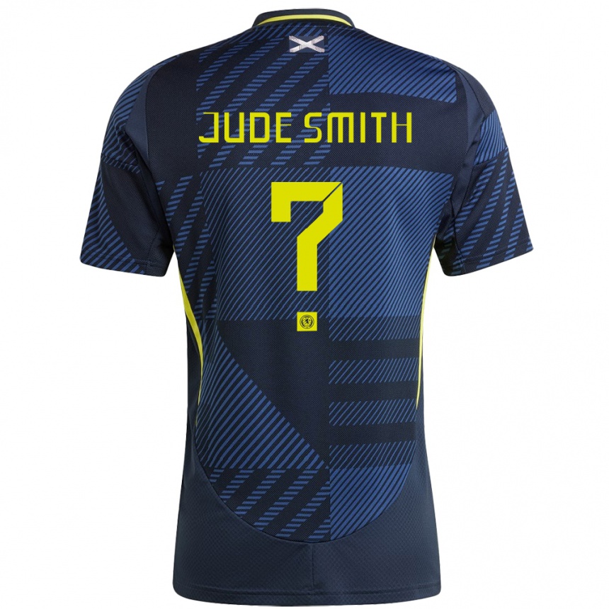 キッズフットボールスコットランドJude Smith#0濃紺ホームシャツ24-26ジャージーユニフォーム