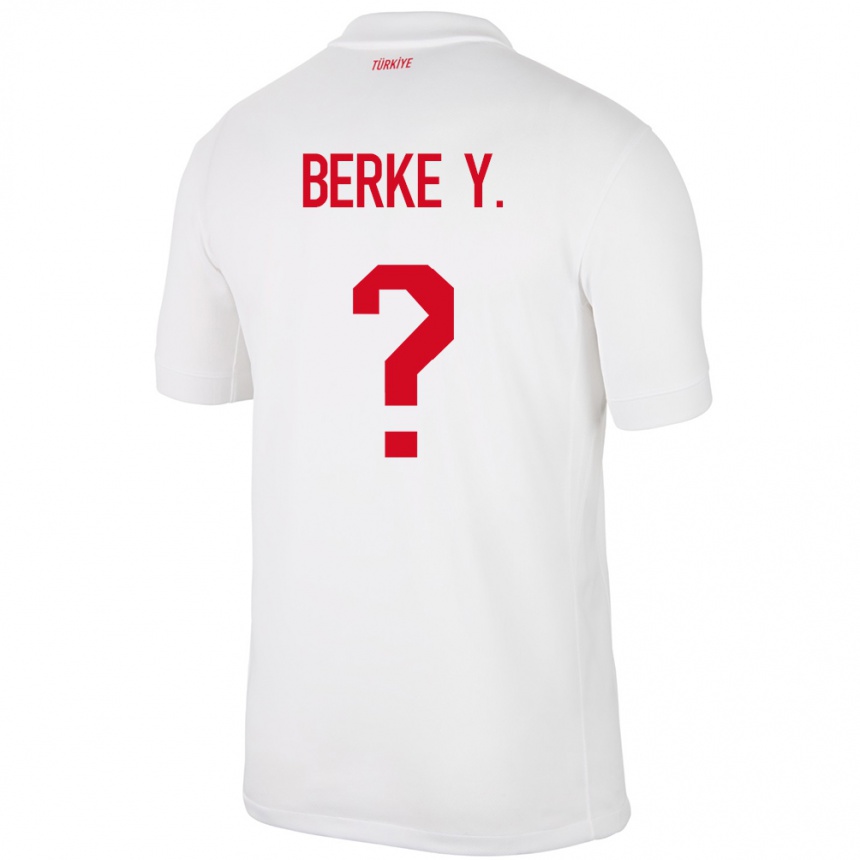 キッズフットボールトルコBerke Yıldırım#0白ホームシャツ24-26ジャージーユニフォーム