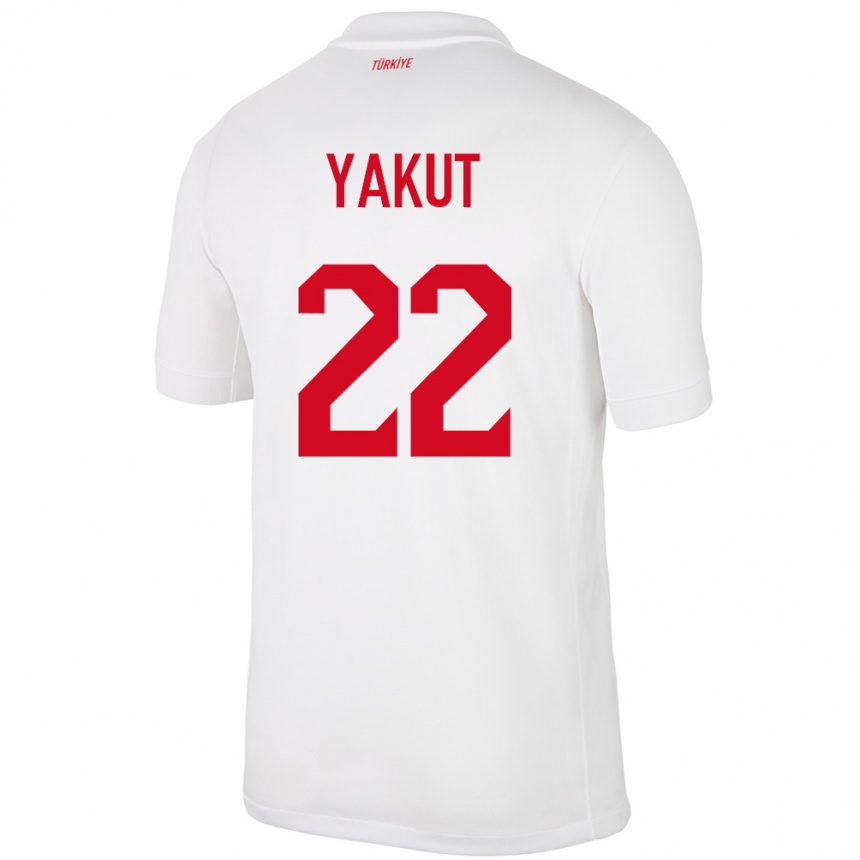 キッズフットボールトルコNarin Yakut#22白ホームシャツ24-26ジャージーユニフォーム