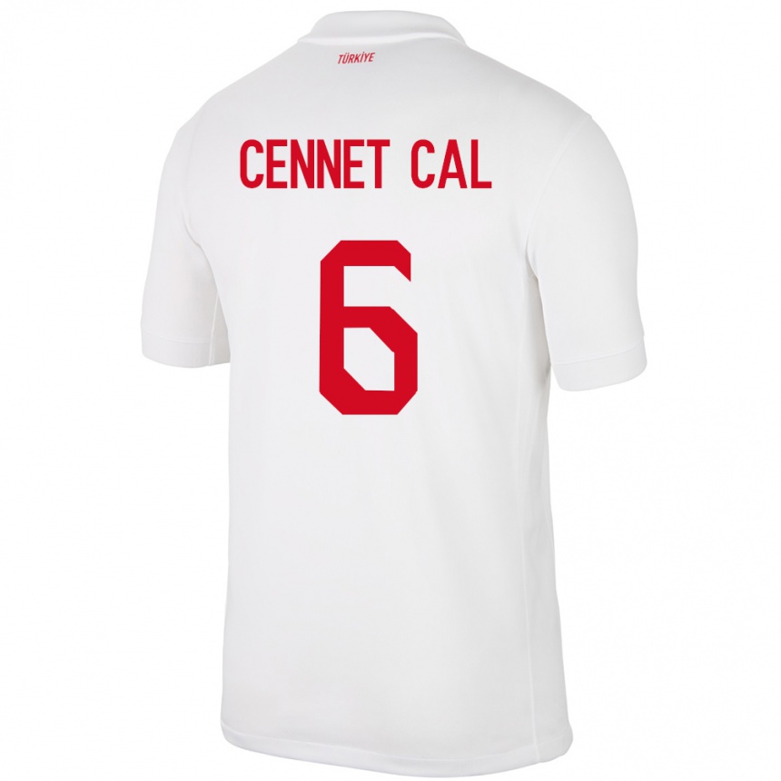 キッズフットボールトルコMeryem Cennet Çal#6白ホームシャツ24-26ジャージーユニフォーム