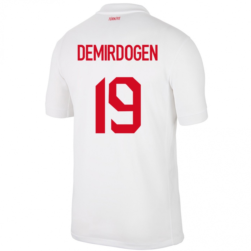 キッズフットボールトルコNeslihan Demirdögen#19白ホームシャツ24-26ジャージーユニフォーム