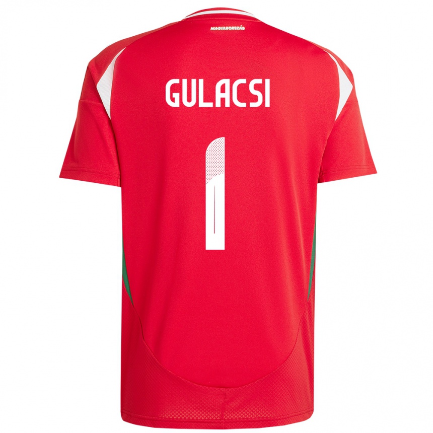 キッズフットボールハンガリーペーテル・グラーチ#1赤ホームシャツ24-26ジャージーユニフォーム