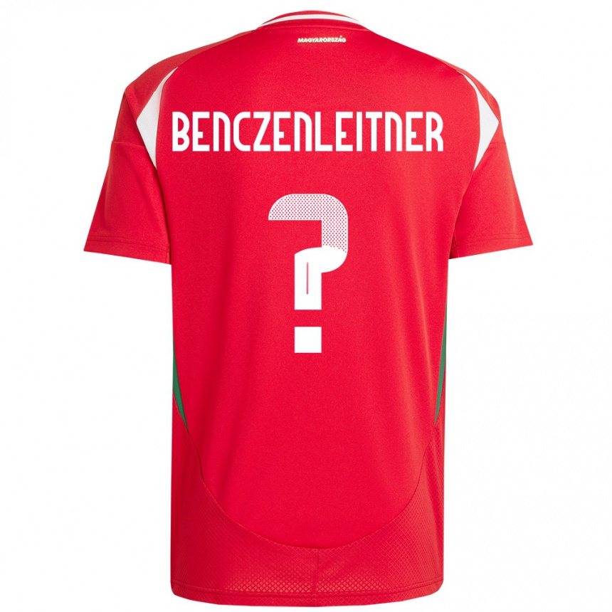 キッズフットボールハンガリーBarna Benczenleitner#0赤ホームシャツ24-26ジャージーユニフォーム