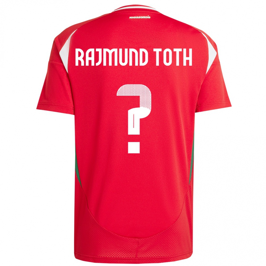 キッズフットボールハンガリーRajmund Tóth#0赤ホームシャツ24-26ジャージーユニフォーム