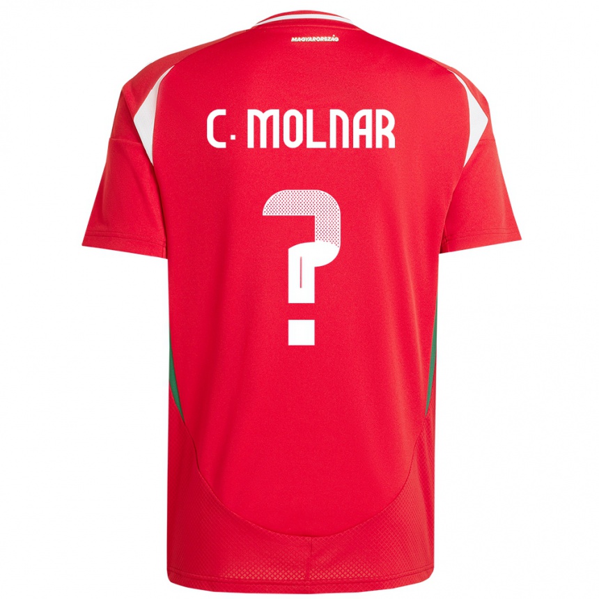 キッズフットボールハンガリーCsaba Molnár#0赤ホームシャツ24-26ジャージーユニフォーム