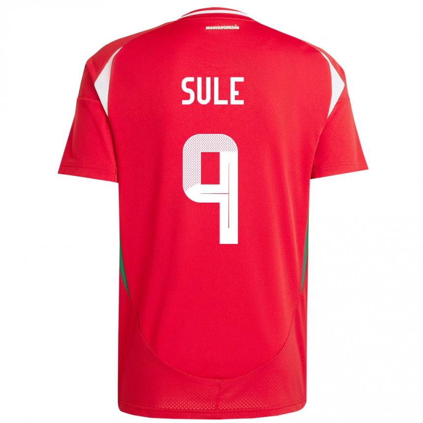 キッズフットボールハンガリードーラ・ジューレ#9赤ホームシャツ24-26ジャージーユニフォーム