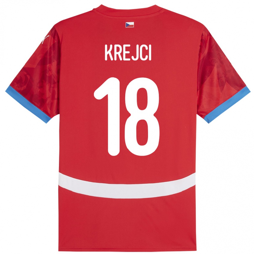 キッズフットボールチェコLadislav Krejci#18赤ホームシャツ24-26ジャージーユニフォーム