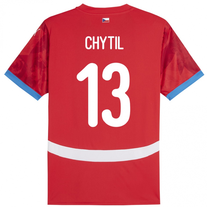 キッズフットボールチェコMojmir Chytil#13赤ホームシャツ24-26ジャージーユニフォーム