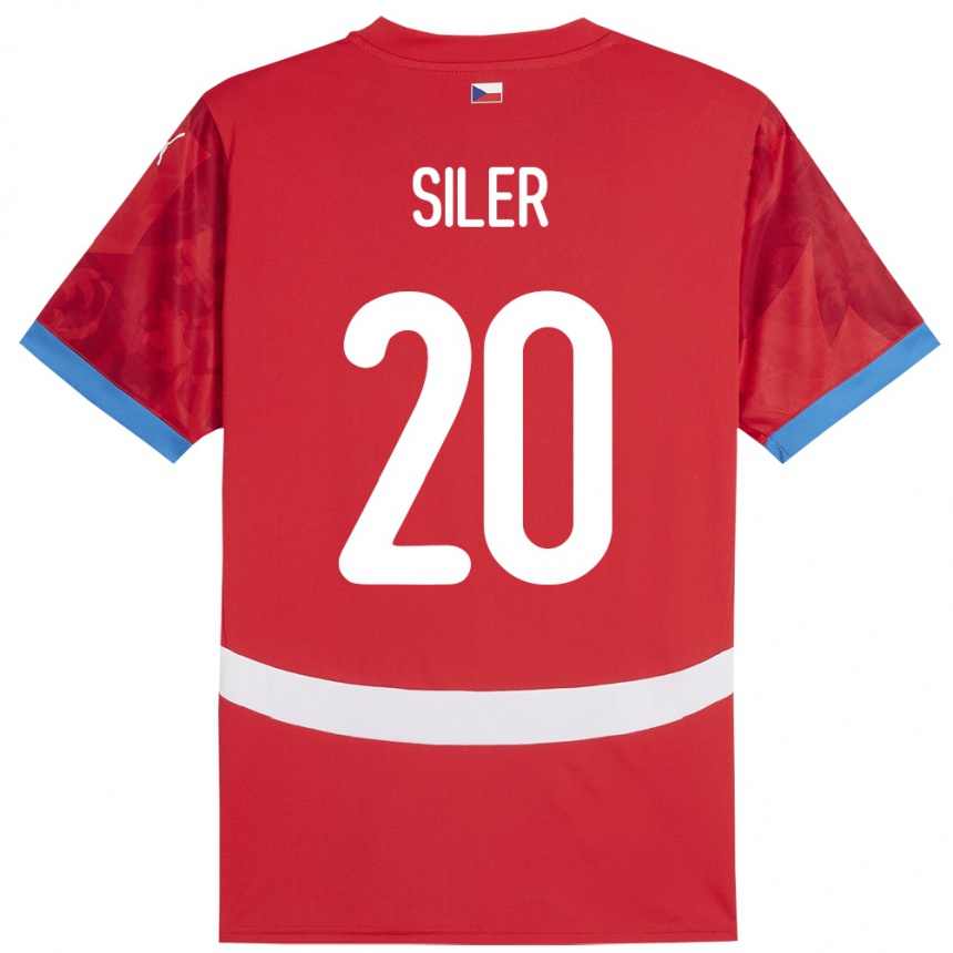 キッズフットボールチェコRadek Siler#20赤ホームシャツ24-26ジャージーユニフォーム