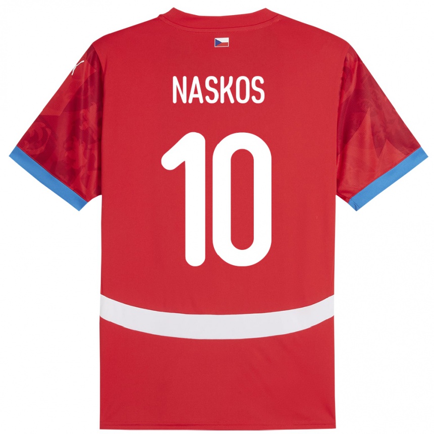 キッズフットボールチェコMarek Naskos#10赤ホームシャツ24-26ジャージーユニフォーム