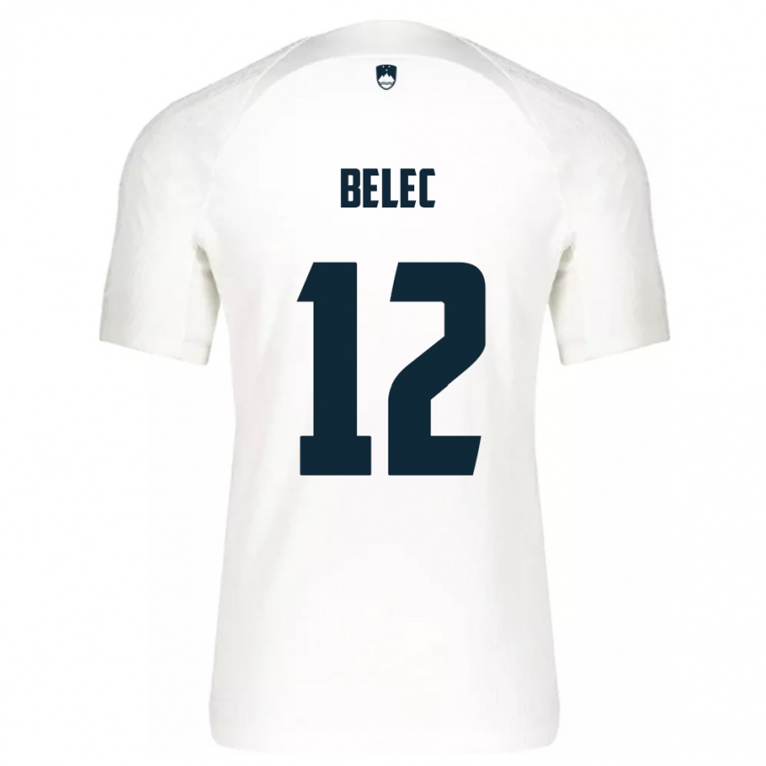 キッズフットボールスロベニアヴィド・ベレツ#12白ホームシャツ24-26ジャージーユニフォーム