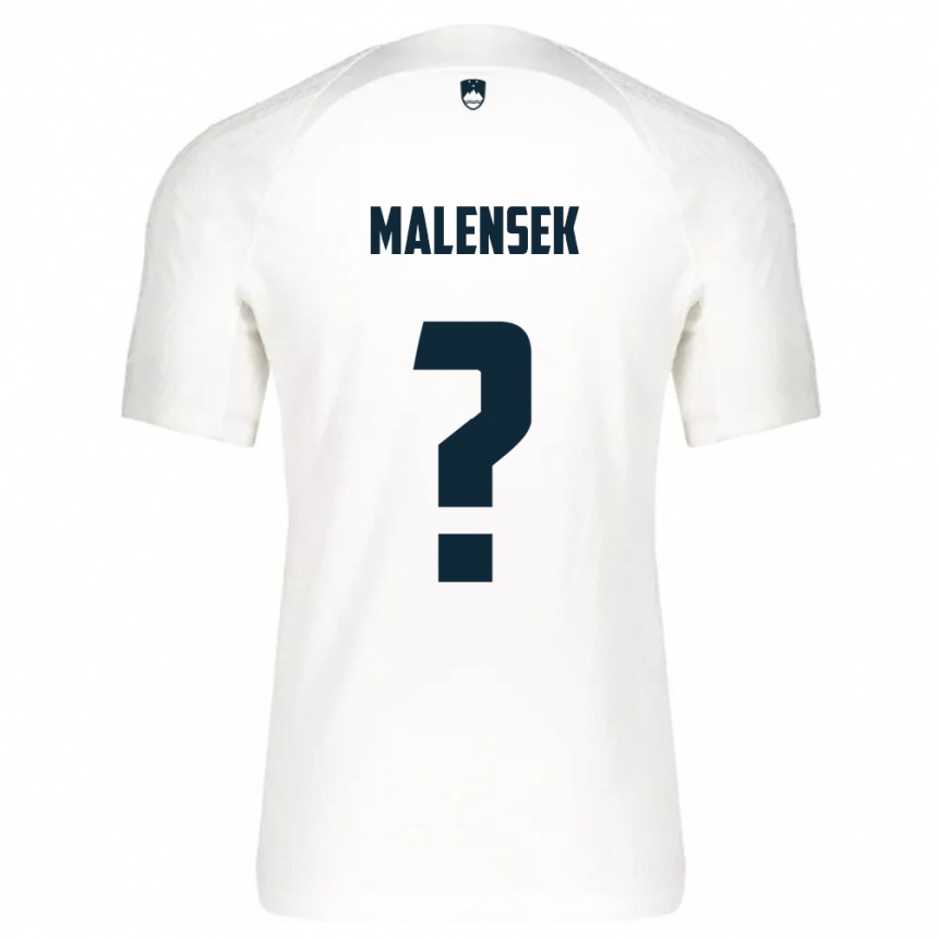 キッズフットボールスロベニアMatej Malensek#0白ホームシャツ24-26ジャージーユニフォーム