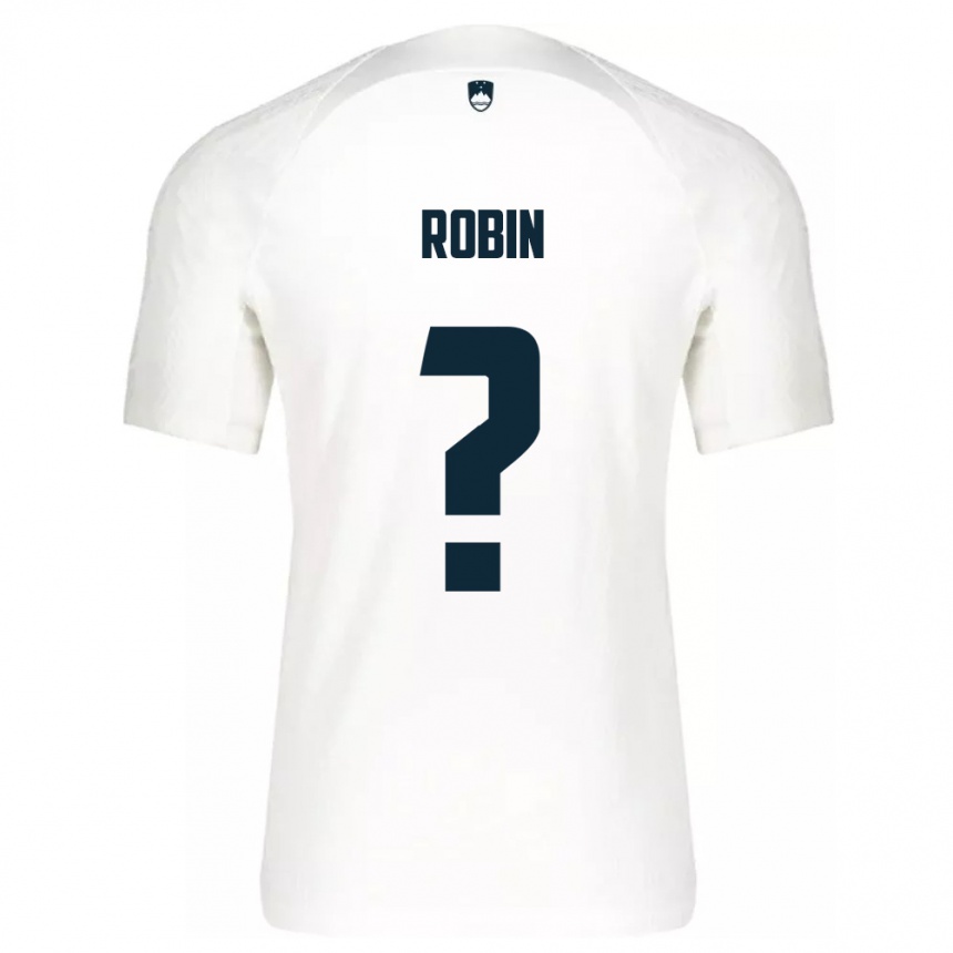 キッズフットボールスロベニアJaka Robin#0白ホームシャツ24-26ジャージーユニフォーム