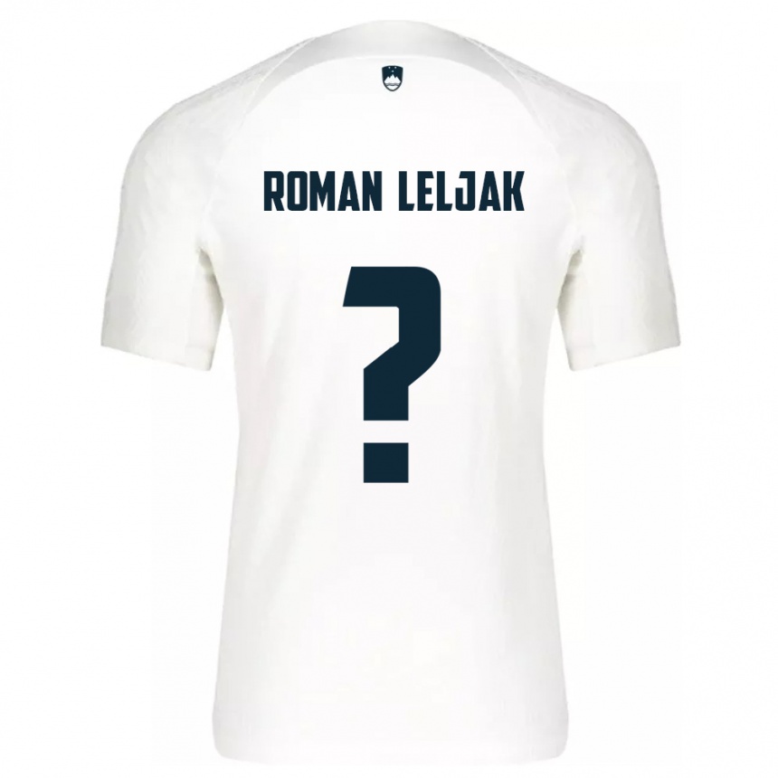 キッズフットボールスロベニアNejc Roman Leljak#0白ホームシャツ24-26ジャージーユニフォーム