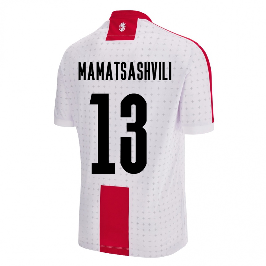 キッズフットボールジョージアSaba Mamatsashvili#13白ホームシャツ24-26ジャージーユニフォーム