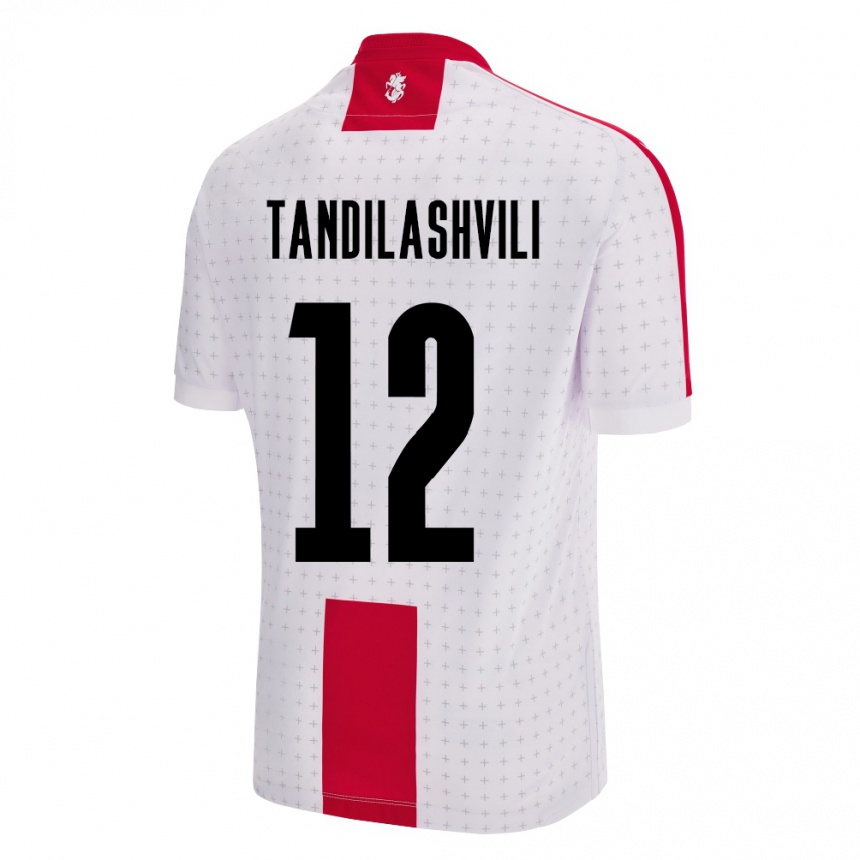 キッズフットボールジョージアLevan Tandilashvili#12白ホームシャツ24-26ジャージーユニフォーム