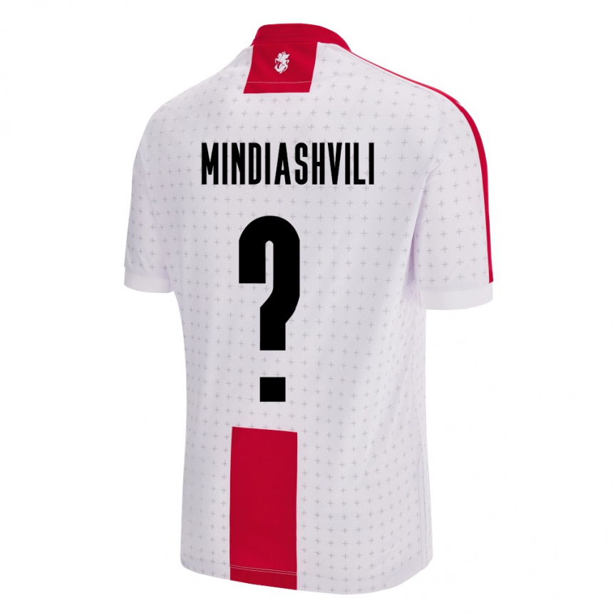 キッズフットボールジョージアTornike Mindiashvili#0白ホームシャツ24-26ジャージーユニフォーム