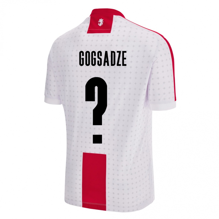 キッズフットボールジョージアGiorgi Gogsadze#0白ホームシャツ24-26ジャージーユニフォーム