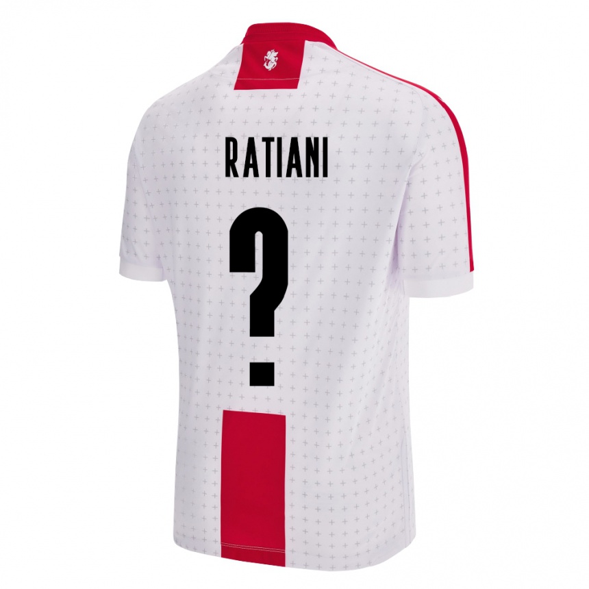 キッズフットボールジョージアSandro Ratiani#0白ホームシャツ24-26ジャージーユニフォーム