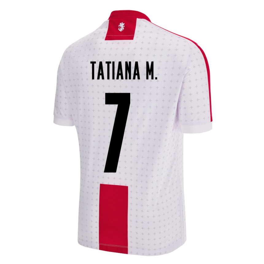 キッズフットボールジョージアTatiana Matveeva#7白ホームシャツ24-26ジャージーユニフォーム