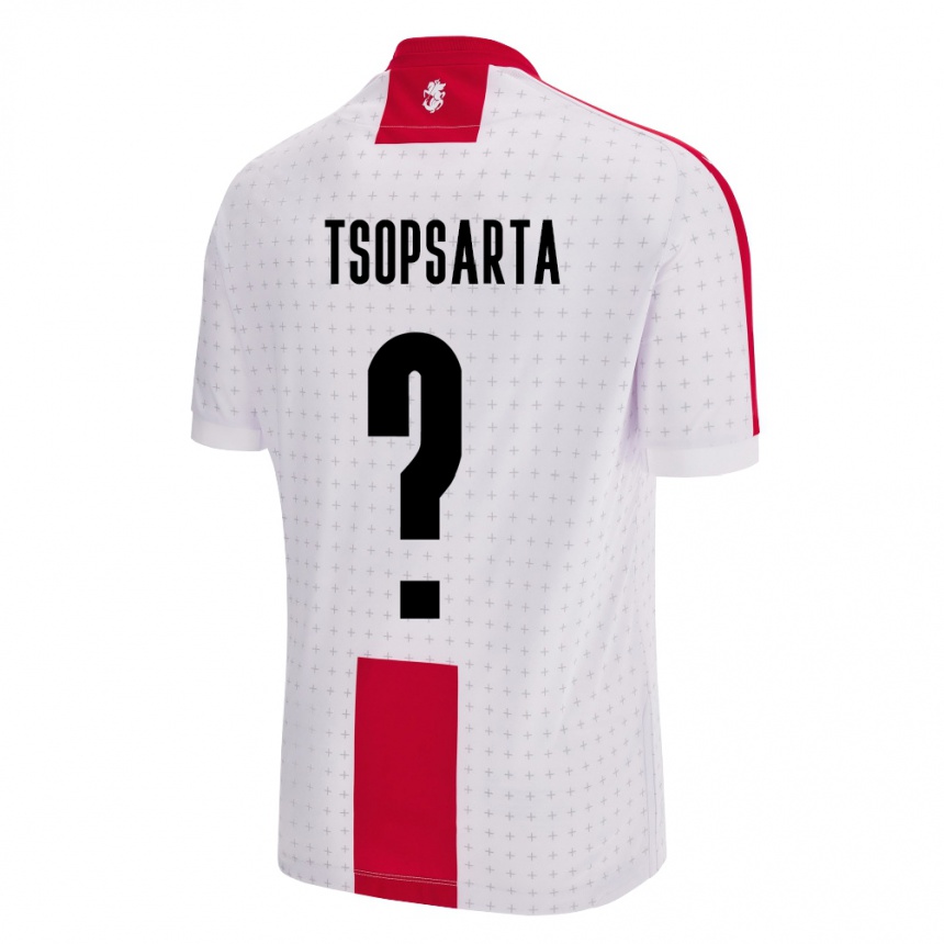 キッズフットボールジョージアNatela Tsopsarta#0白ホームシャツ24-26ジャージーユニフォーム