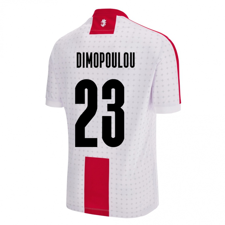 キッズフットボールジョージアSalomi Dimopoulou#23白ホームシャツ24-26ジャージーユニフォーム