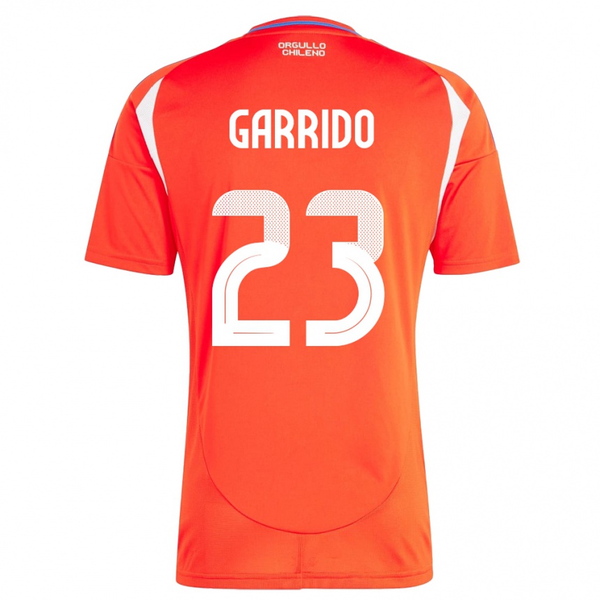 キッズフットボールチリPedro Garrido#23赤ホームシャツ24-26ジャージーユニフォーム