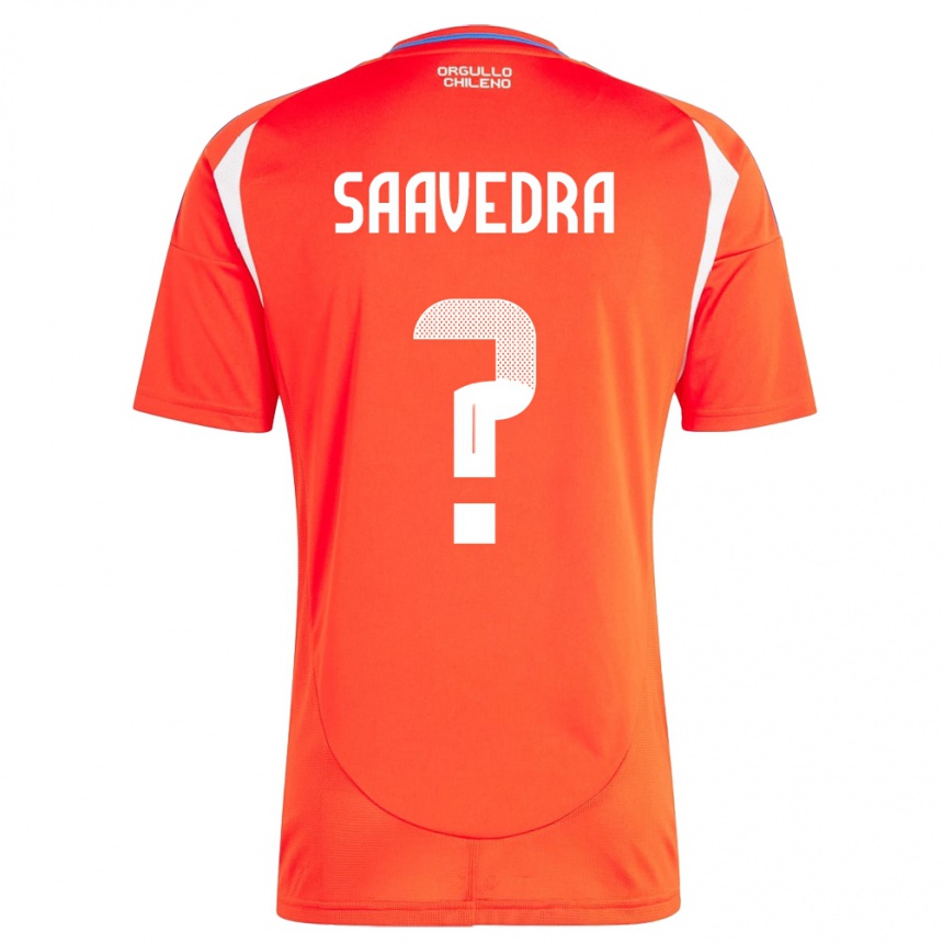 キッズフットボールチリDanilo Saavedra#0赤ホームシャツ24-26ジャージーユニフォーム