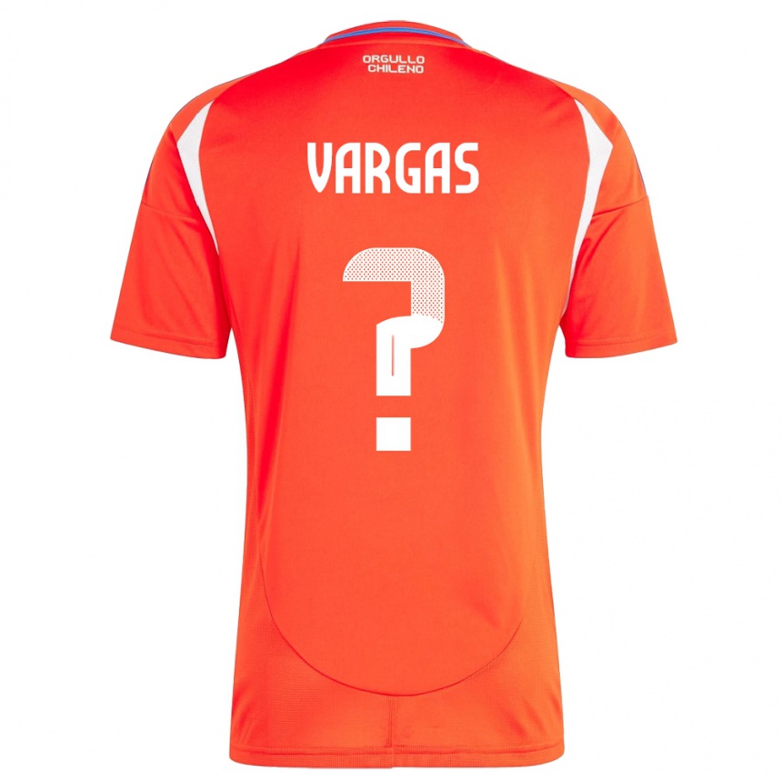 キッズフットボールチリVicente Vargas#0赤ホームシャツ24-26ジャージーユニフォーム