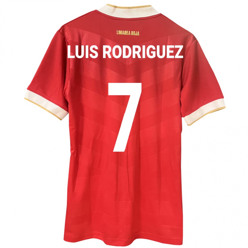 キッズフットボールパナマJosé Luis Rodríguez#7赤ホームシャツ24-26ジャージーユニフォーム