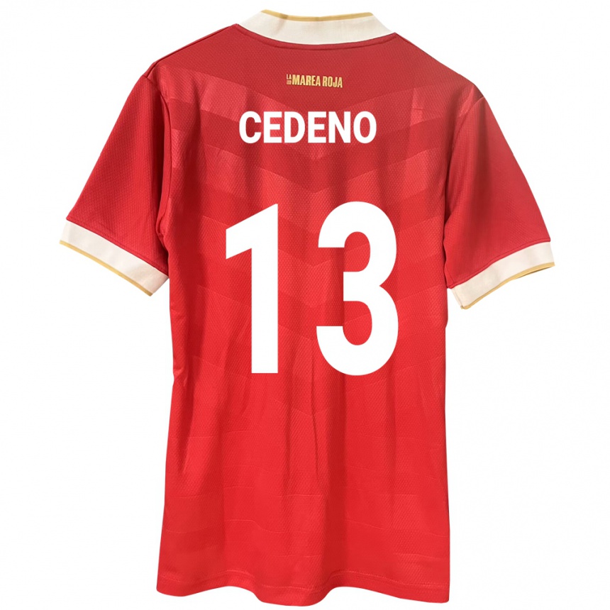 キッズフットボールパナマEdward Cedeño#13赤ホームシャツ24-26ジャージーユニフォーム