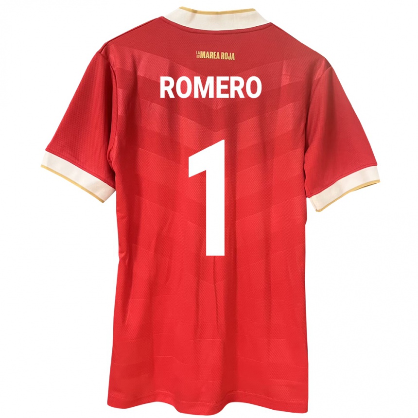 キッズフットボールパナマManuel Romero#1赤ホームシャツ24-26ジャージーユニフォーム