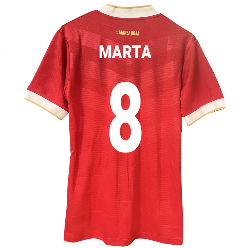 キッズフットボールパナマAldair Marta#8赤ホームシャツ24-26ジャージーユニフォーム