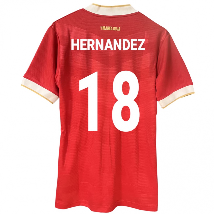 キッズフットボールパナマErika Hernández#18赤ホームシャツ24-26ジャージーユニフォーム