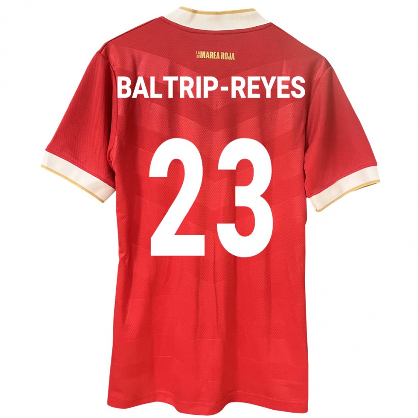 キッズフットボールパナマCarina Baltrip-Reyes#23赤ホームシャツ24-26ジャージーユニフォーム