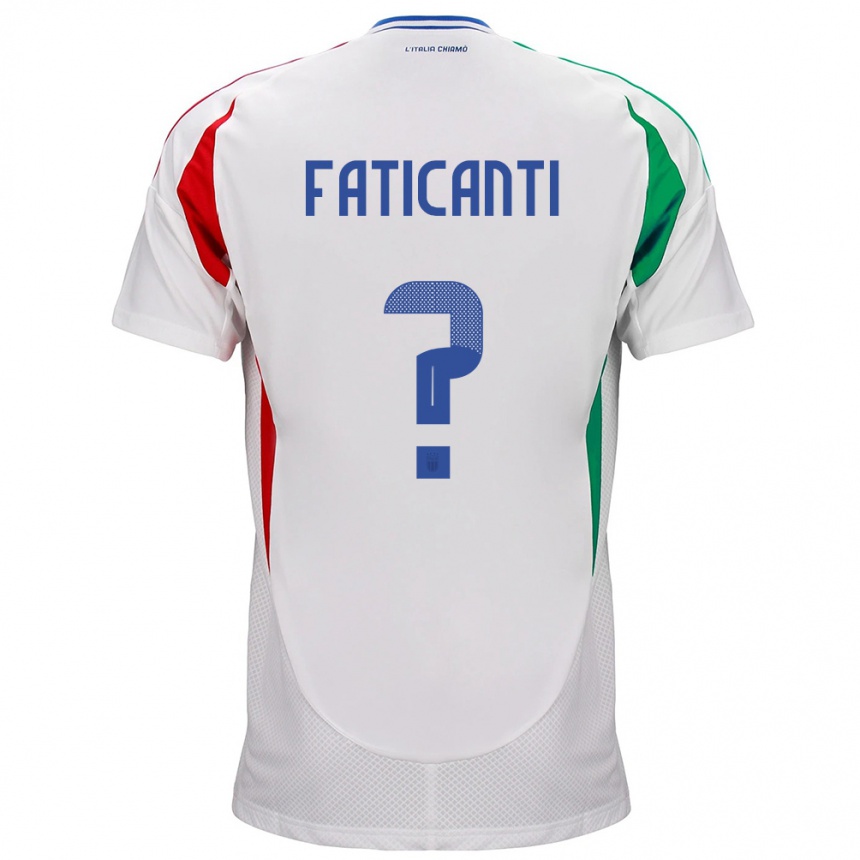 キッズフットボールイタリアGiacomo Faticanti#0白アウェイシャツ24-26ジャージーユニフォーム