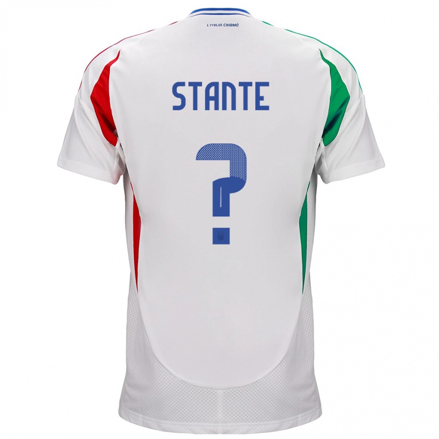 キッズフットボールイタリアFrancesco Stante#0白アウェイシャツ24-26ジャージーユニフォーム