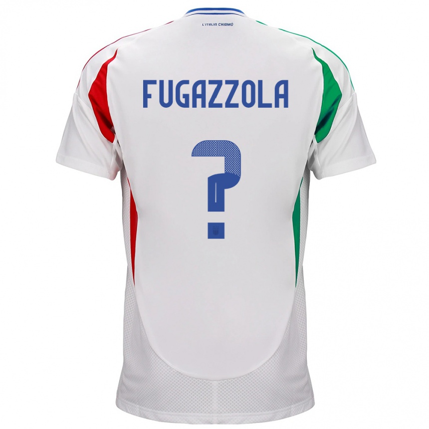 キッズフットボールイタリアMarcello Fugazzola#0白アウェイシャツ24-26ジャージーユニフォーム