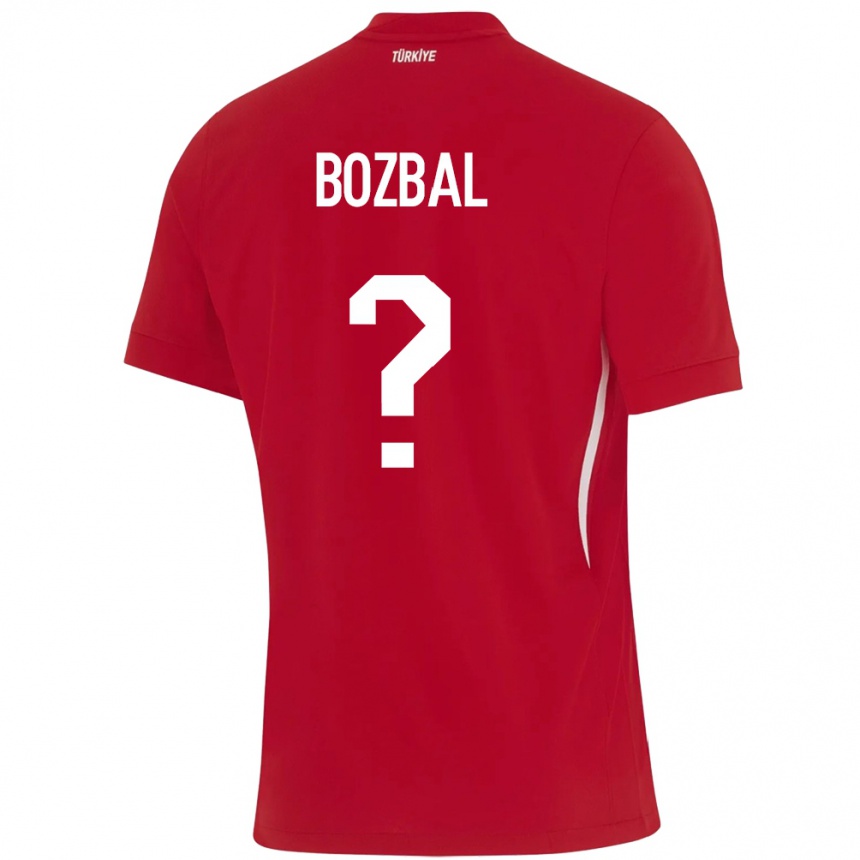 キッズフットボールトルコBirsen Bozbal#0赤アウェイシャツ24-26ジャージーユニフォーム